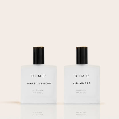 DIME Beauty Signature Fragrance Duo   Includes 7 Summers and Dans Les Bois